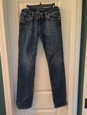 Miss Me Women's Straight Leg Jeans in Dark Blue Wash